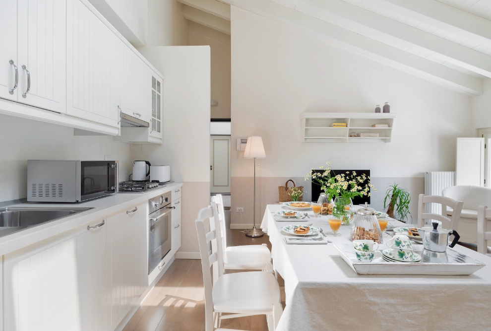 Essbereich unserer 3-Zimmer-Ferienwohnung am Gardasee